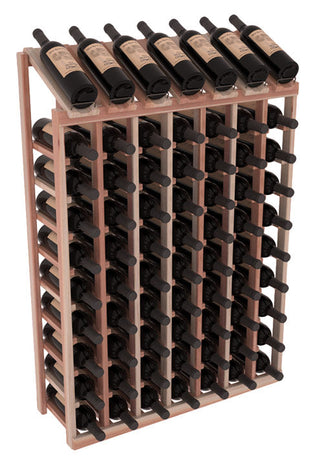 Elementcollection 7 Column 10 Bottle Display Wood Wine Rack Unstained
