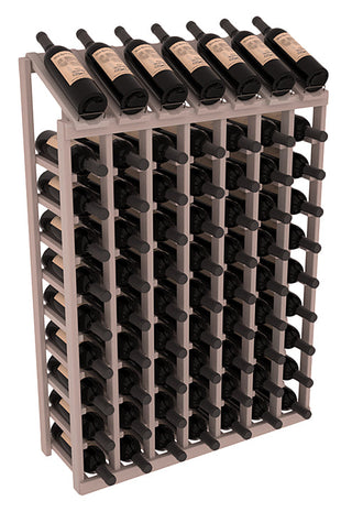 Elementcollection 7 Column 10 Bottle Display Wood Wine Rack Greywash Stained