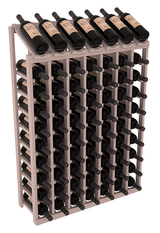 Elementcollection 7 Column 10 Bottle Display Wood Wine Rack Greywash Stained