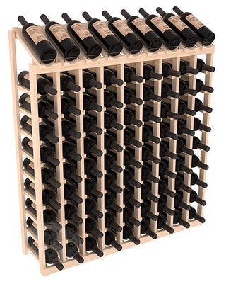 Elementcollection 9 Column 10 Bottle Display Wood Wine Rack Unstained