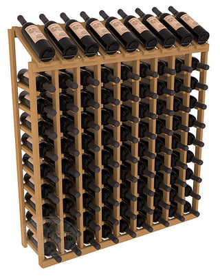 Elementcollection 9 Column 10 Bottle Display Wood Wine Rack Oak Stained