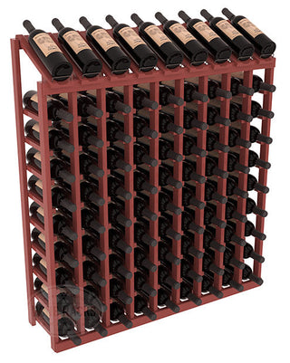 Elementcollection 9 Column 10 Bottle Display Wood Wine Rack Cherry Stained