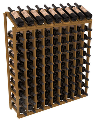 Elementcollection 9 Column 10 Bottle Display Wood Wine Rack Oak Stained