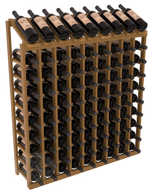 Elementcollection 9 Column 10 Bottle Display Wood Wine Rack Oak Stained