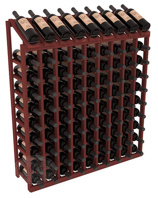 Elementcollection 9 Column 10 Bottle Display Wood Wine Rack Cherry Stained