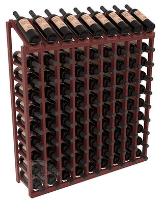 Elementcollection 9 Column 10 Bottle Display Wood Wine Rack Cherry Stained