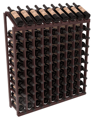 Elementcollection 9 Column 10 Bottle Display Wood Wine Rack Walnut Stained