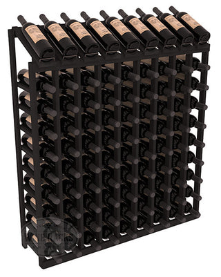 Elementcollection 9 Column 10 Bottle Display Wood Wine Rack Black Stained