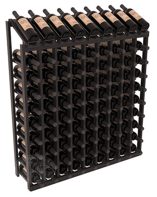 Elementcollection 9 Column 10 Bottle Display Wood Wine Rack Black Stained