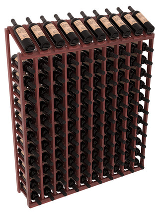 Elementcollection 10 Column 12 Row Display Top Wine Rack Cherry Stained
