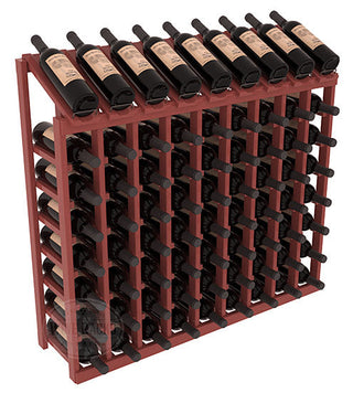 Elementcollection 9 Column 8 Bottle Display Wood Wine Rack Cherry Stained