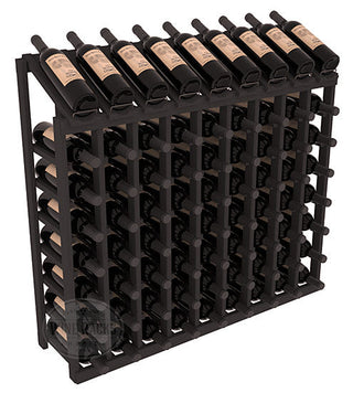 Elementcollection 9 Column 8 Bottle Display Wood Wine Rack Black Stained