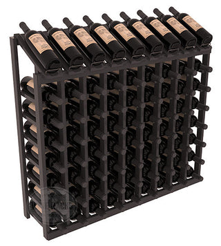 Elementcollection 9 Column 8 Bottle Display Wood Wine Rack Black Stained