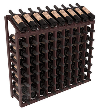 Elementcollection 9 Column 8 Bottle Display Wood Wine Rack Walnut Stained