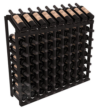 Elementcollection 9 Column 8 Bottle Display Wood Wine Rack Black Stained