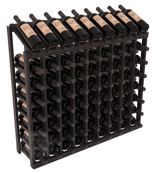 Elementcollection 9 Column 8 Bottle Display Wood Wine Rack Black Stained