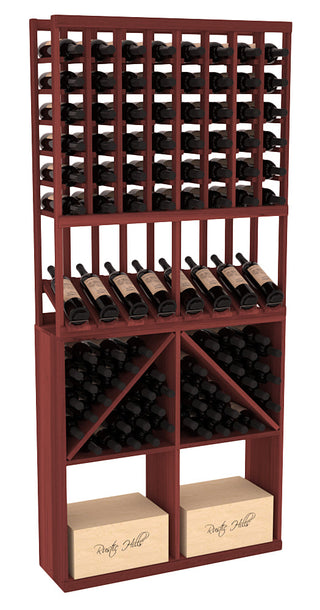 Elementcollection 8 Column High Reveal 96 Bin Case Combo Cherry Stained