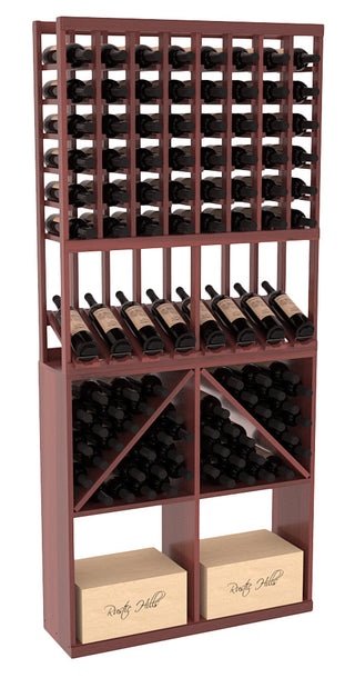 Elementcollection 8 Column High Reveal 96 Bin Case Combo Cherry Stained