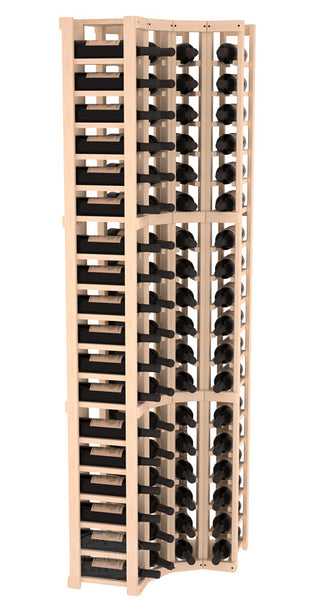 Elementcollection 4 Column Corner Wood Wine Rack Unstained Element Collection