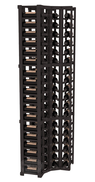 Elementcollection 4 Column Corner Wood Wine Rack Black Stained