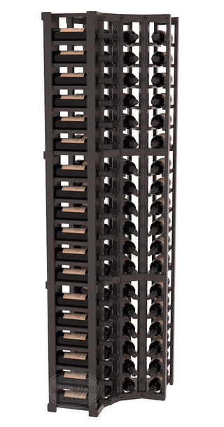 Elementcollection 4 Column Corner Wood Wine Rack Black Stained