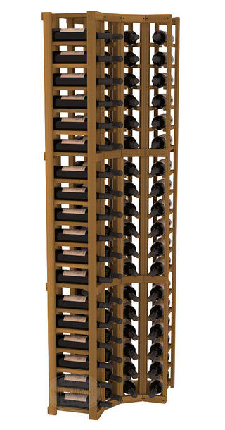 Elementcollection 4 Column Corner Wood Wine Rack Oak Stained