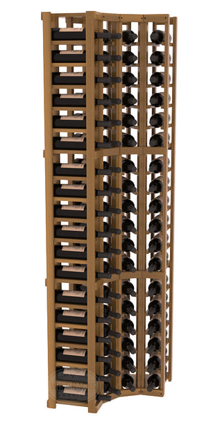 Elementcollection 4 Column Corner Wood Wine Rack Oak Stained
