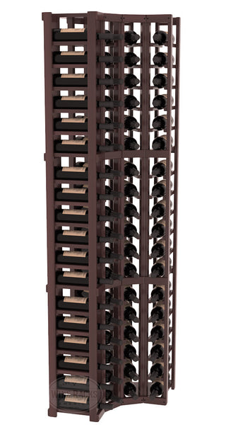 Elementcollection 4 Column Corner Wood Wine Rack Walnut Stained
