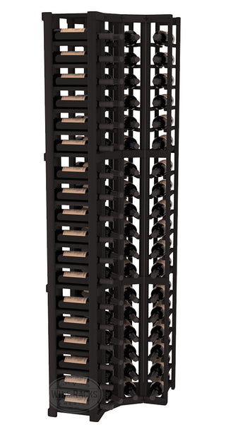 Elementcollection 4 Column Corner Wood Wine Rack Black Stained