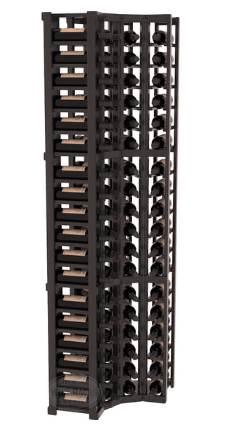 Elementcollection 4 Column Corner Wood Wine Rack Black Stained