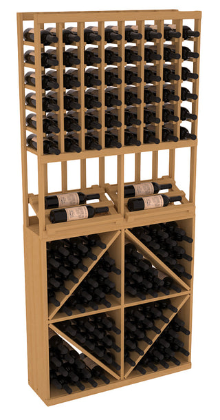 Elementcollection 8 Column Side Display 96 Wine Bin Combo Oak Stained