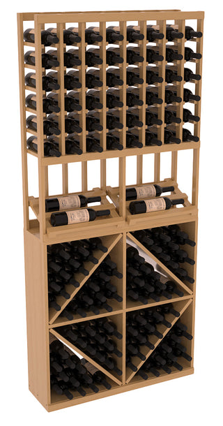 Elementcollection 8 Column Side Display 96 Wine Bin Combo Oak Stained