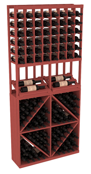 Elementcollection 8 Column Side Display 96 Wine Bin Combo Cherry Stained