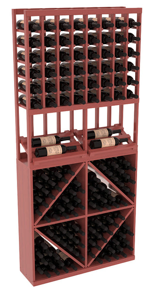 Elementcollection 8 Column Side Display 96 Wine Bin Combo Cherry Stained