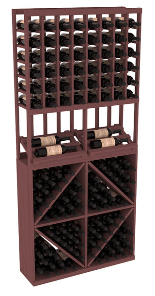 Elementcollection 8 Column Side Display 96 Wine Bin Combo Walnut Stained