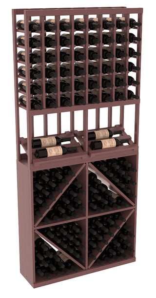 Elementcollection 8 Column Side Display 96 Wine Bin Combo Walnut Stained