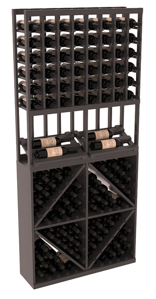 Elementcollection 8 Column Side Display 96 Wine Bin Combo Black Stained
