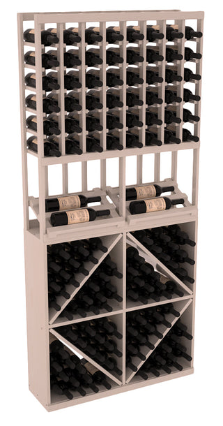 Elementcollection 8 Column Side Display 96 Wine Bin Combo Greywash Stained