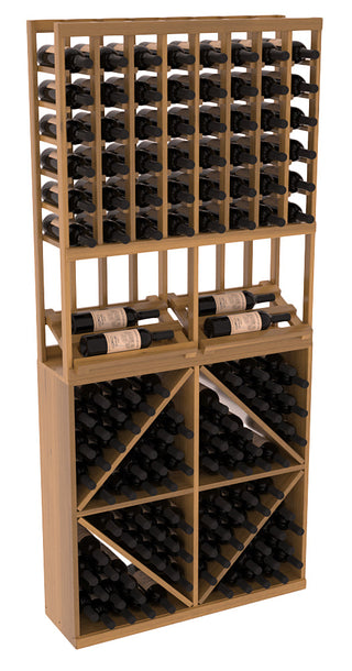 Elementcollection 8 Column Side Display 96 Wine Bin Combo Oak Stained