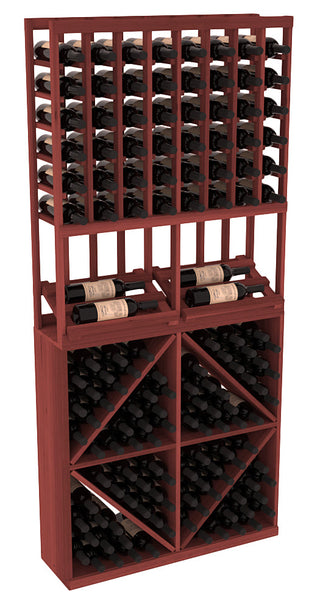 Elementcollection 8 Column Side Display 96 Wine Bin Combo Cherry Stained