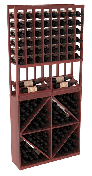 Elementcollection 8 Column Side Display 96 Wine Bin Combo Cherry Stained