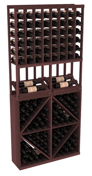 Elementcollection 8 Column Side Display 96 Wine Bin Combo Walnut Stained
