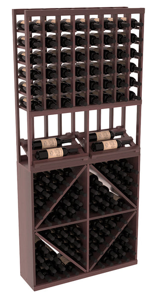 Elementcollection 8 Column Side Display 96 Wine Bin Combo Walnut Stained