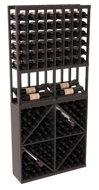 Elementcollection 8 Column Side Display 96 Wine Bin Combo Black Stained