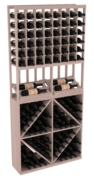 Elementcollection 8 Column Side Display 96 Wine Bin Combo Greywash Stained