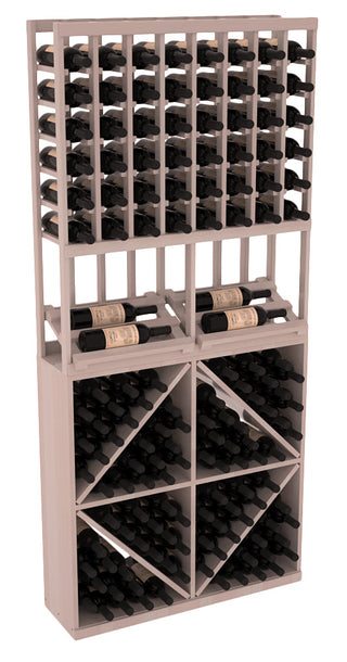 Elementcollection 8 Column Side Display 96 Wine Bin Combo Greywash Stained