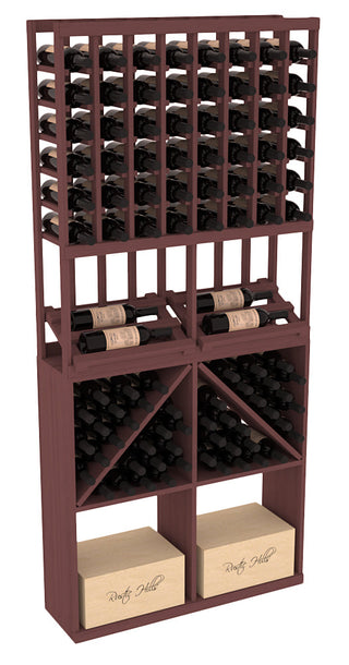 Elementcollection 8 Column Side Display 96 Wine Bin Case Combo Unstained