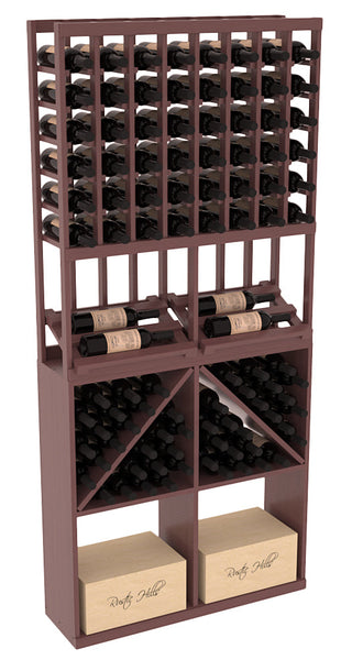 Elementcollection 8 Column Side Display 96 Wine Bin Case Combo Unstained