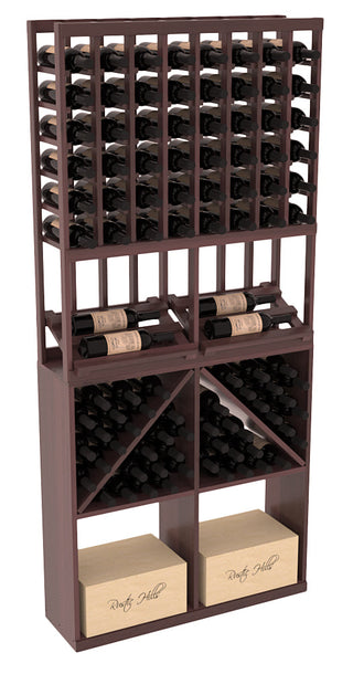 Elementcollection 8 Column Side Display 96 Wine Bin Case Combo Unstained