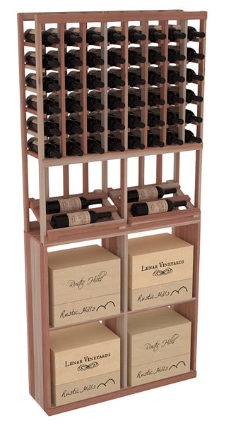 Elementcollection 8 Column Side Display 96 Case Combo Walnut Stained